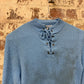 1970s Baby Blue Knitted Top