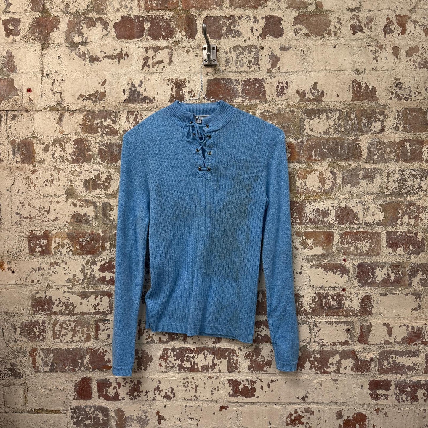 1970s Baby Blue Knitted Top