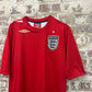 2007-2009 Red Umbro England Away Football Shirt
