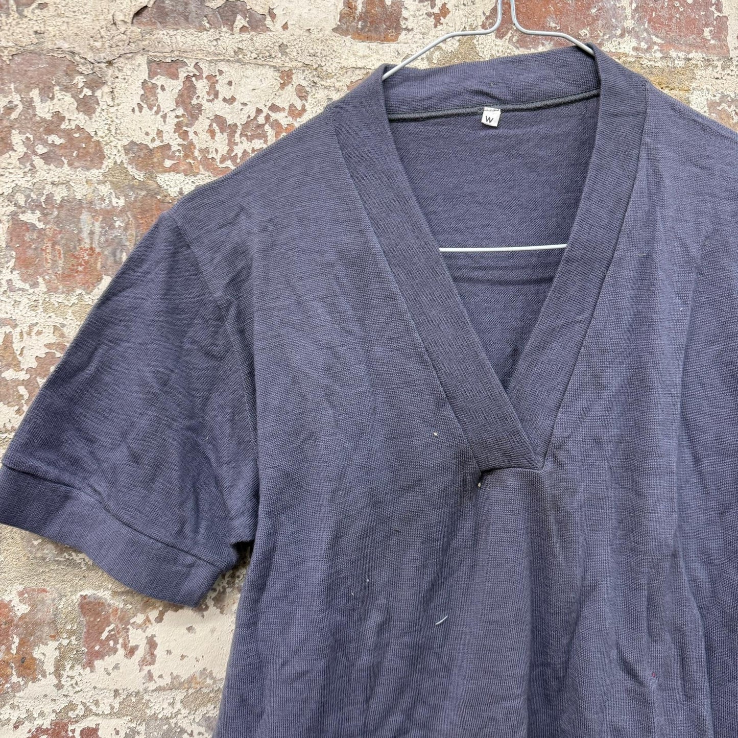 1950s Dark grey Wool Knitted Blouse Shirt Top