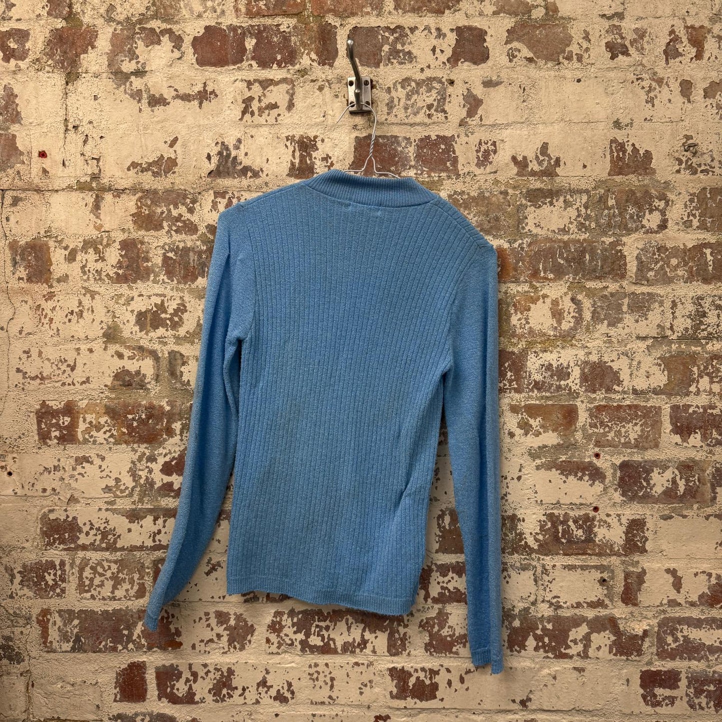 1970s Baby Blue Knitted Top
