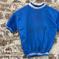 1960s 1970s Blue Round Neck T-shirt Top