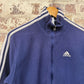 1990s Navy Adidas Zip Up Fleece Jumper