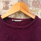1960s Burgundy Wool Knitted Jumper