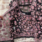 1990s Caroline Charles Floral Lace Two Piece Jacket and Blouse