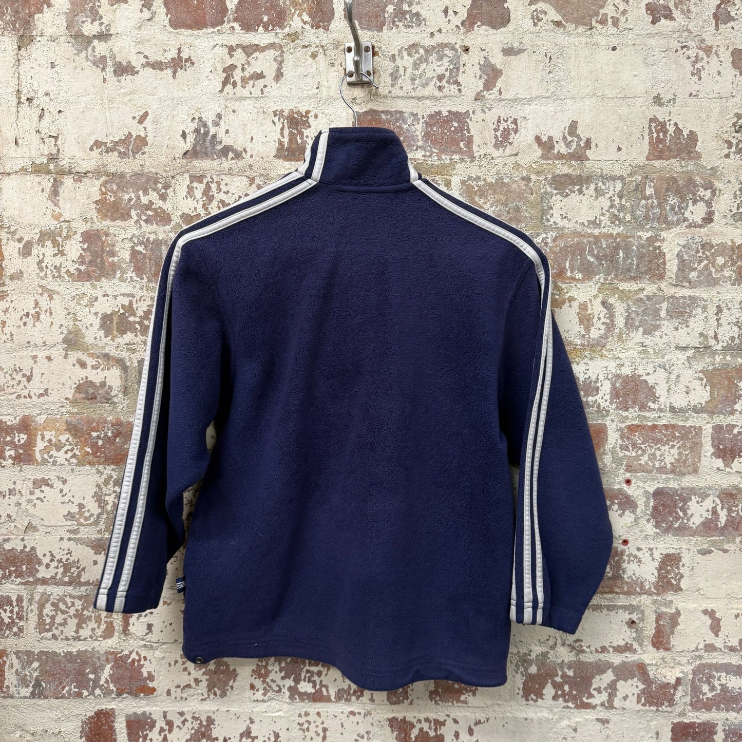 1990s Navy Adidas Zip Up Fleece Jumper