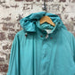 1980s Burberry Turquoise Hooded Harrington Jacket