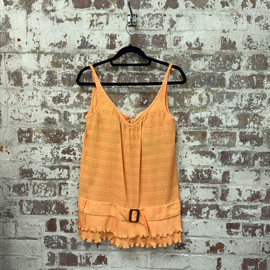 1970s Orange Jantzen Flapper Vest Strap Top