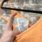 1970s Orange Jantzen Flapper Vest Strap Top