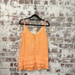 1970s Orange Jantzen Flapper Vest Strap Top