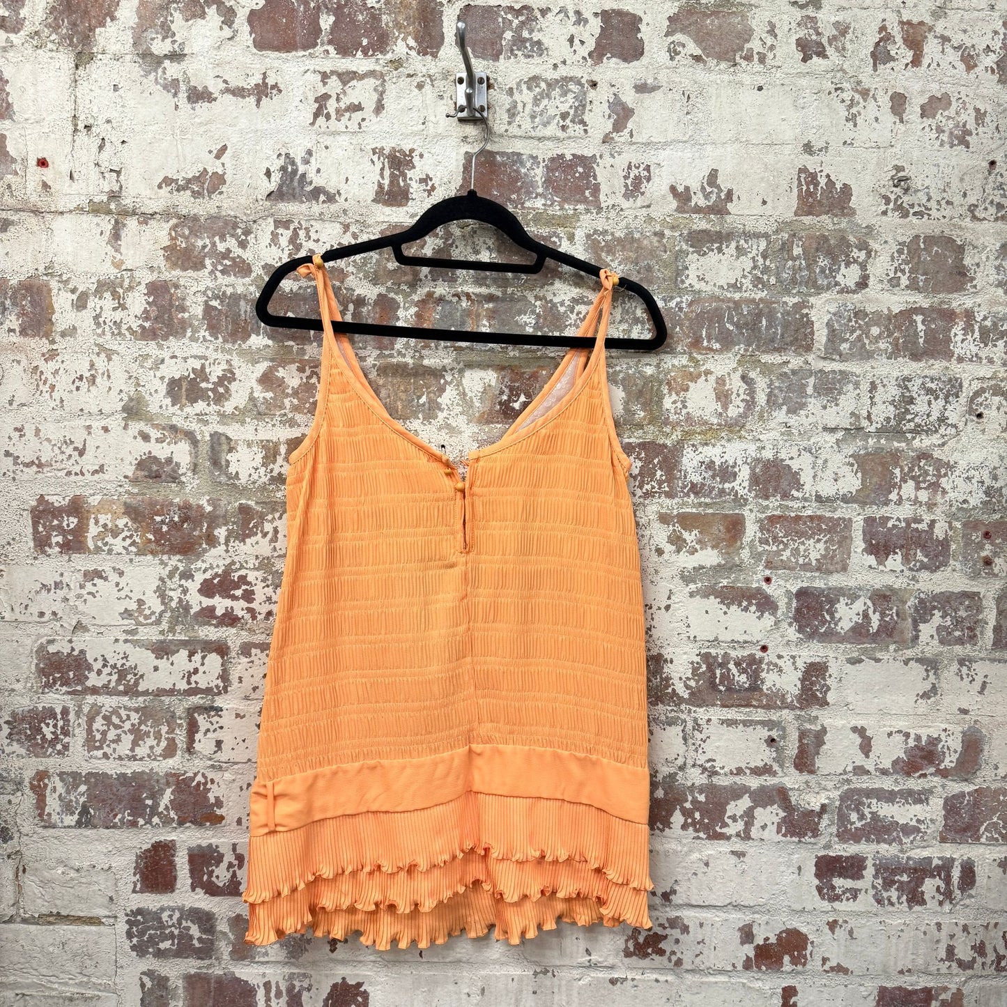 1970s Orange Jantzen Flapper Vest Strap Top
