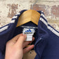 1990s Navy Adidas Zip Up Fleece Jumper