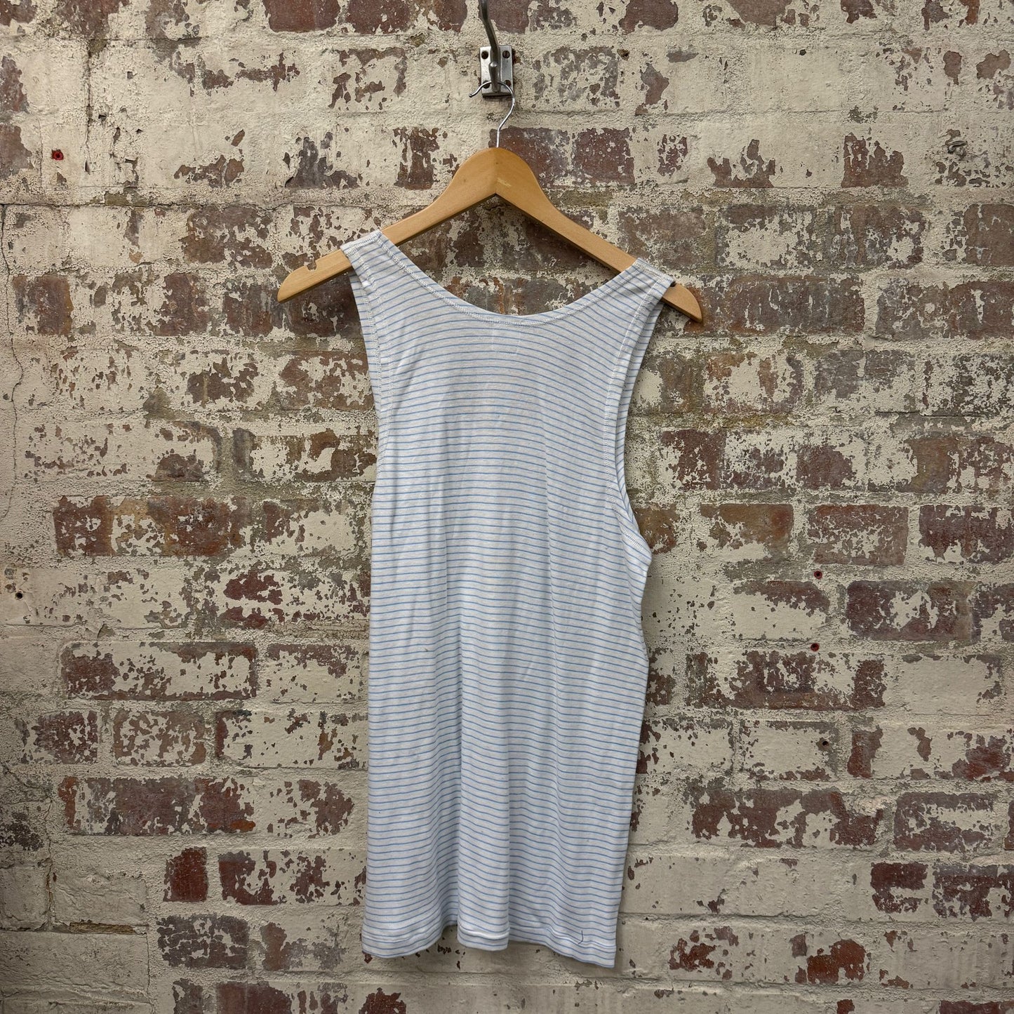 1960s White British Stripe Vest Top