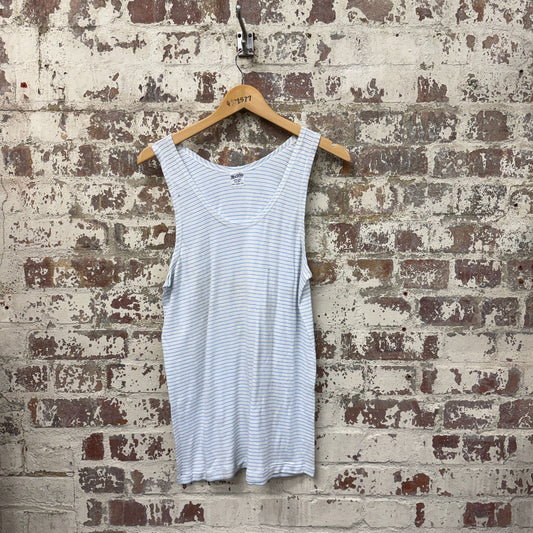 1960s White British Stripe Vest Top