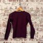 1960s Burgundy Wool Knitted Jumper