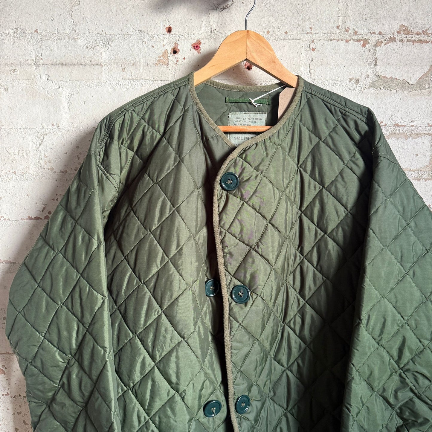 1980s British Military Green Liner Jacket