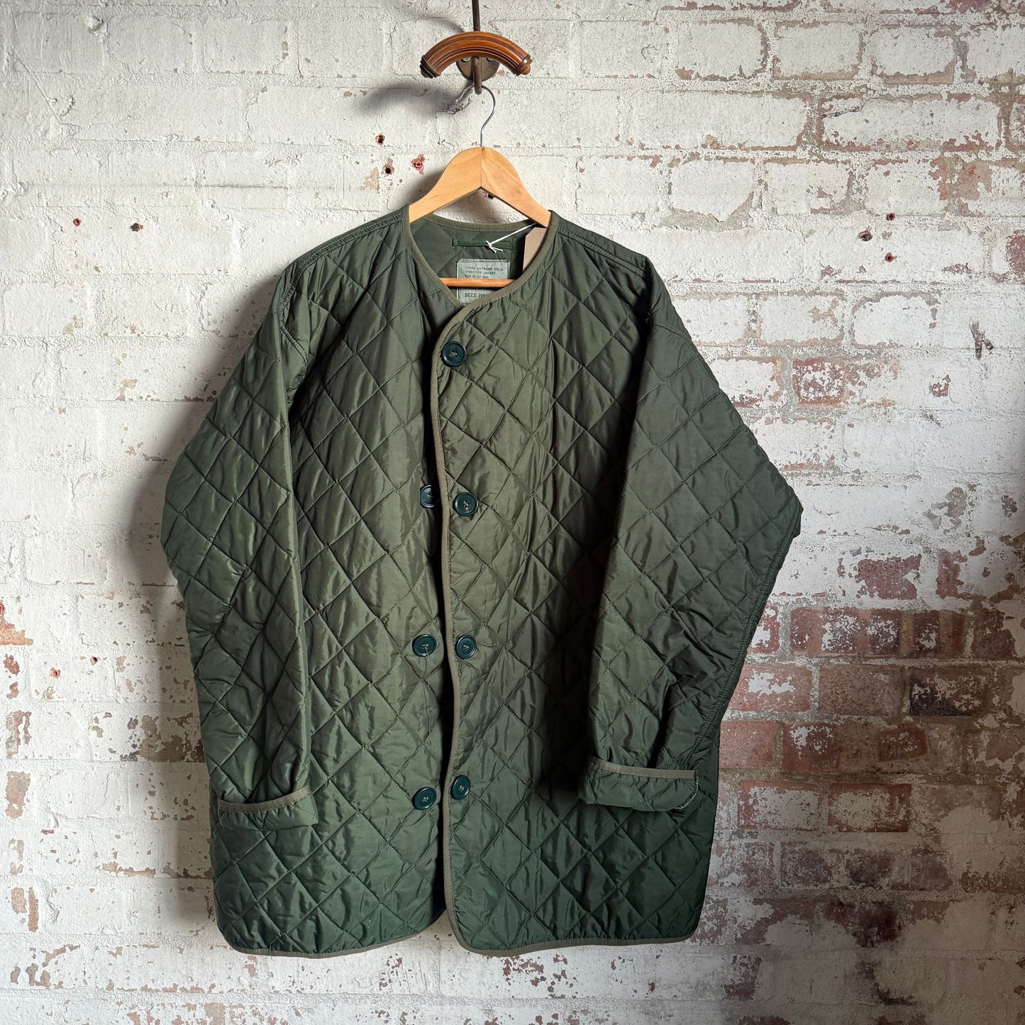1980s British Military Green Liner Jacket
