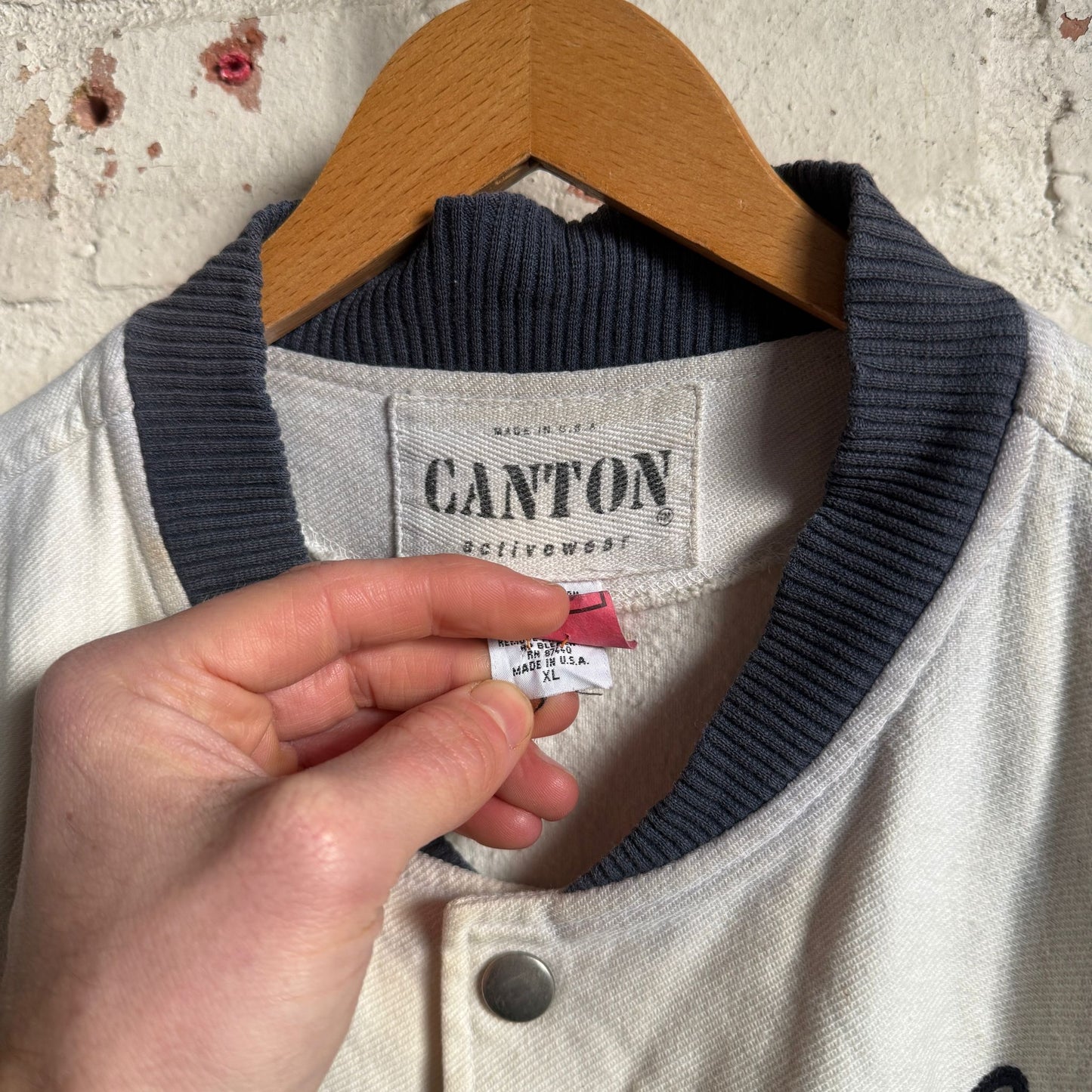 1980s Chain Stitch Embroidered Varsity Bomber Jacket