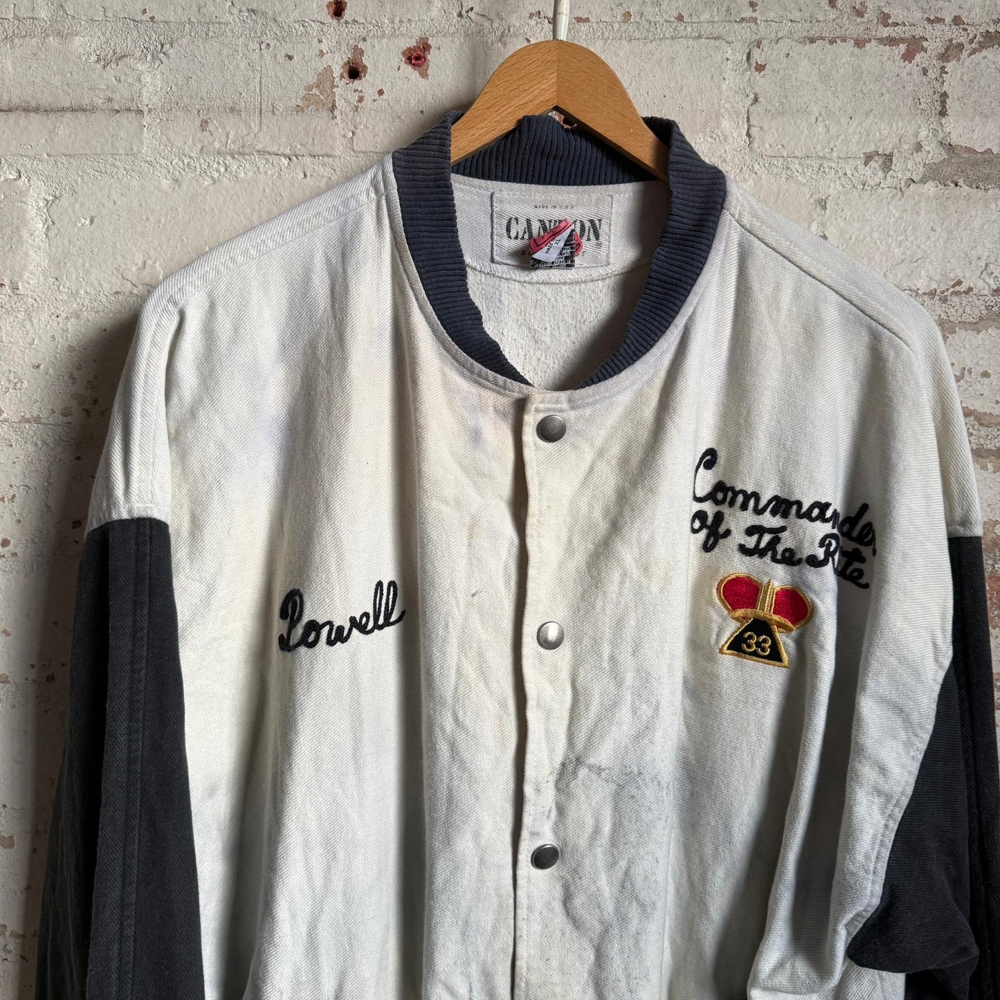 1980s Chain Stitch Embroidered Varsity Bomber Jacket