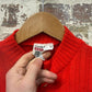 1970s Red Buttoned Knitted Jumper