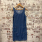 1990s Blue Denim Smock Dress