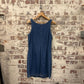 1990s Blue Denim Smock Dress