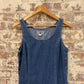 1990s Blue Denim Smock Dress