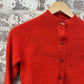 1950s Red Wool Knitted Cardigan Jumper