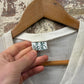 1950s White British V-Neck T-shirt