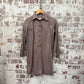 1970s Brown Patterned Long Dress Shirt