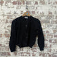 1960s Black Knitted Button Cardigan Jumper