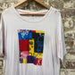 1990s Light Pink Art Graphic T-shirt