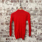 1970s Red Buttoned Knitted Jumper