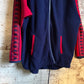 1990s Navy and Red Kappa Zip Up Fleece