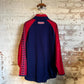 1990s Navy and Red Kappa Zip Up Fleece