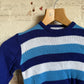 1970s Blue Navy Stripe Knitted Jumper