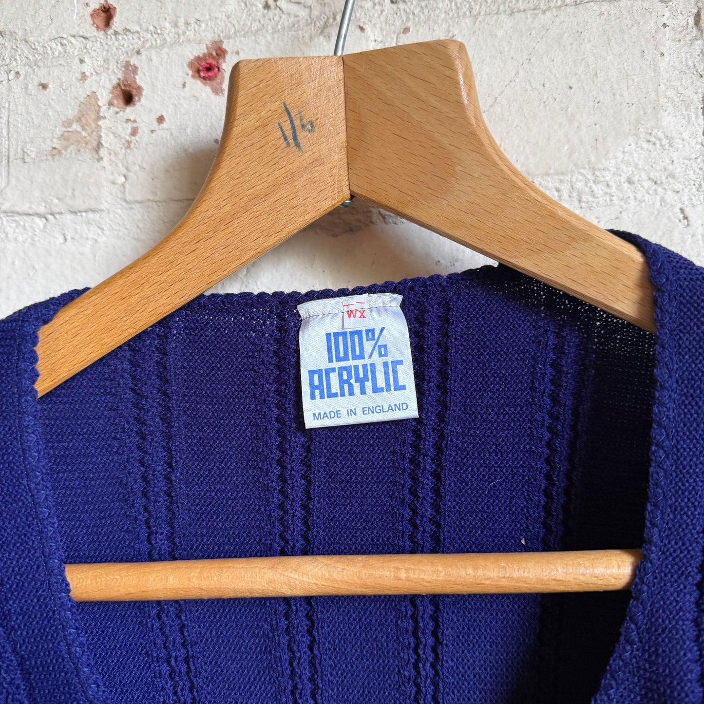 1970s Navy Knitted T-Shirt Top