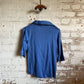 1970s Blue John Craig Cotton Collared Shirt Top