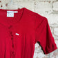 1970s Red Button Cotton T-shirt