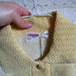 1960s Yellow Distressed Knitted Cardigan Italian Style