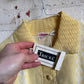 1960s Yellow Distressed Knitted Cardigan Italian Style