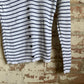 1980s White Stripe Knitted Cardigan
