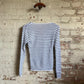 1980s White Stripe Knitted Cardigan
