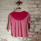 1970s Pink Stripe Long Sleeve Top Unusual Shirt