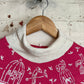 1970s Pink Stripe Long Sleeve Top Unusual Shirt
