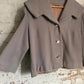 1940s Beige Wool Unusual Collar Design Blazer Jacket