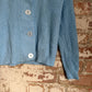 1960s Baby Blue British Knitted Cardigan Jumper