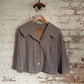 1940s Beige Wool Unusual Collar Design Blazer Jacket