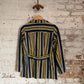 1970s Black and Yellow Stripe Boating Style Blazer Jacket