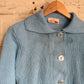 1960s Baby Blue British Knitted Cardigan Jumper